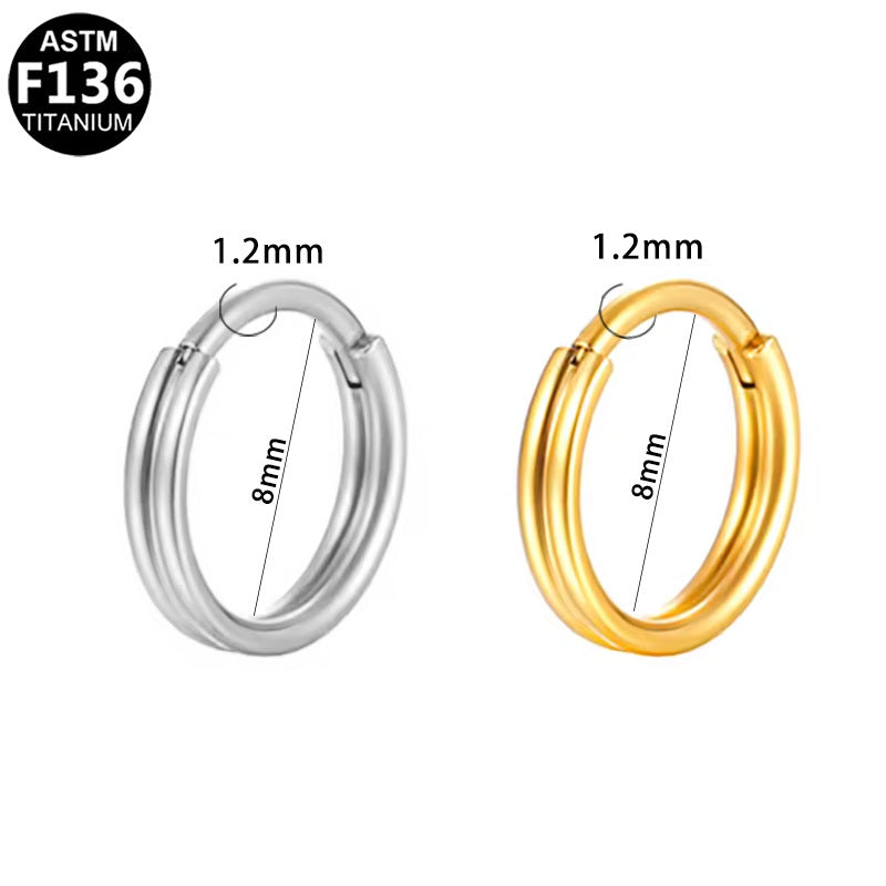 ASTM F136 Titanium 16G Segment Clicker Hypoallergenic Simple Piercing Jewelry