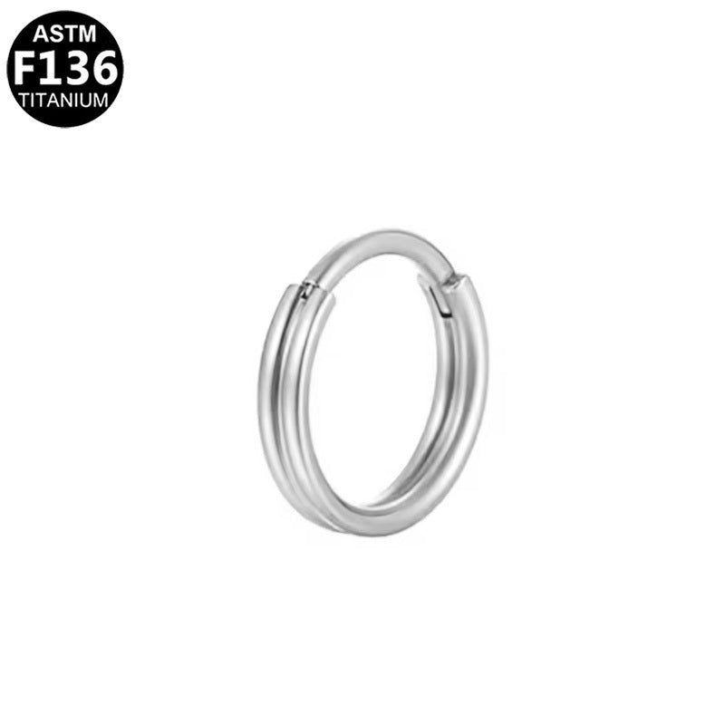 ASTM F136 Titanium 16G Segment Clicker Hypoallergenic Simple Piercing Jewelry